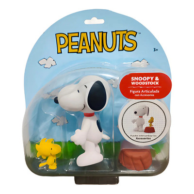 Figura Articulada Snoopy y Woodstock Ruz Peanuts 10 cm Coleccionable | MercadoLibre