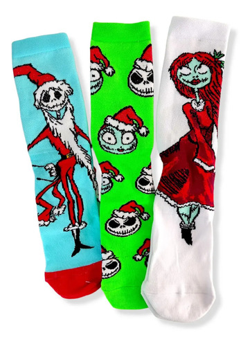 Calcetas El Extraño Mundo De Jack, Sally, Navideñas, Navidad | Meses sin interés