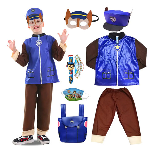 Disfraz Chaleco Paws Chase Paw Patrol Niños Cosplay Ropa Con Gorro Para Halloween Y El Día Del Niño