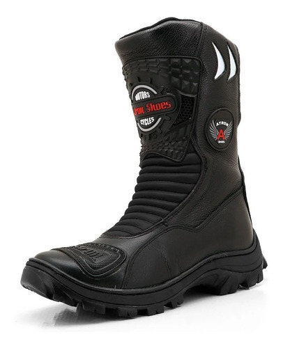 Bota Motociclista Cano Médio Speed Multi Cores - Atron Shoes