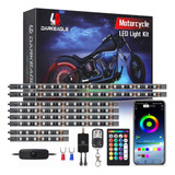 Ld Darkeagle 8 Kits De Luces Led Rgb Para Motocicleta Con Co