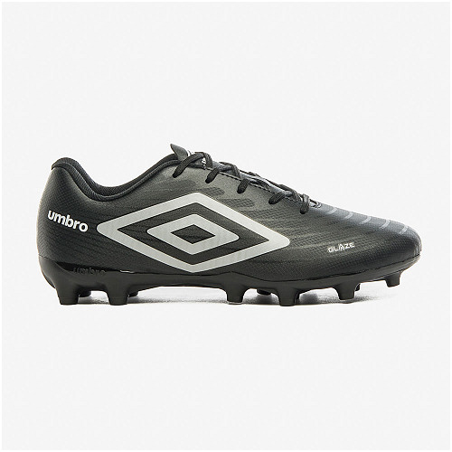 Chuteira Umbro Glaze Campo Preto Prata