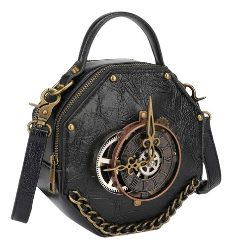 Bolso Cruzado Steampunk Con Cadena De Reloj, Bolso De Mano,