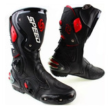 Botas Moto Motociclista Speed Con Protecciones 100% Piel