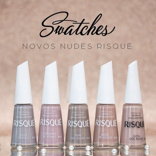 Coleção Nudes Risque Com 5 Cores