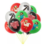 Set De 12 Globos Latex Diferentes Diseños Infantiles