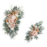 2x Artificial Floral Swag Boda Arco Flor Hecho A Estilo B