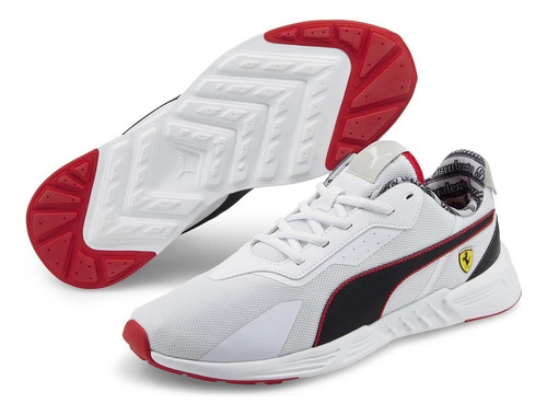 Tenis Puma Hombre Ferrari Tiburion Blanco Rojo