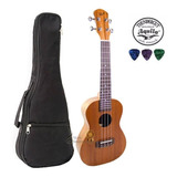 Ukulele Acústico Soprano Winner Natural 21+ Capa Luxo+ Palhe