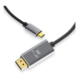 Cabo Adaptador Usb C Para Displayport 1.4 8k 1,8m Nfe