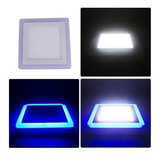 Foco Panel Plafón Led Bicolor Sobrepuesto 18w + 6w Cuadrado