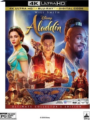 Aladdin | 4k Hd + Blu Ray + Dig Code Película Nuevo