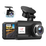 Cámara Para Automóvil Frontal Y Trasera Fhd 1080p Dash Cam 