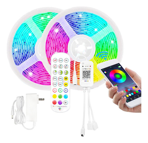 Controlador Bluetooth De Tira De Luz Led Ip65 5050 Rgb De 10