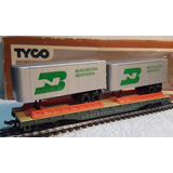 D_t Tyco Flat Car Burlington  Usado