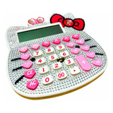 Calculadora Hello Kitty Digital Con Pedrería Kawaii Solar