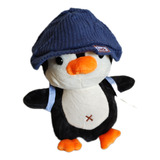 Peluche De Pingüino Con Gorra Y Carterita 