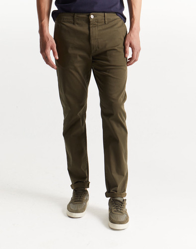 Pantalón Chino Equus Huez Slim Verde Seco Hombre