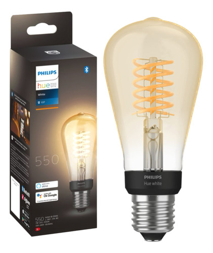 Philips Hue Filamento Vintage Edison St64 7w E27 Bt