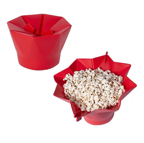 Pochoclera Silicona Olla Pop Corn Para Microondas 4 Minutos 