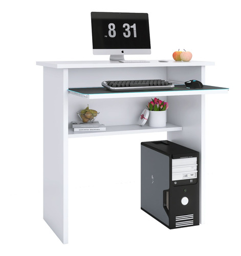 Escrivaninha Computador X Estudo Home Office Mesa Branco