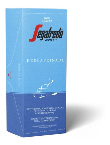 10 Capsulas Para Nespresso® Segafredo Descafeinado Sin Tacc