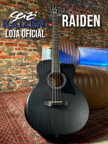 Baixolão Seizi Raiden Kaizen Open Pore Black Com Bag