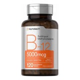 Vitamina B12 Sublingual 5000mcg 120 Tabletas Hecho En Usa