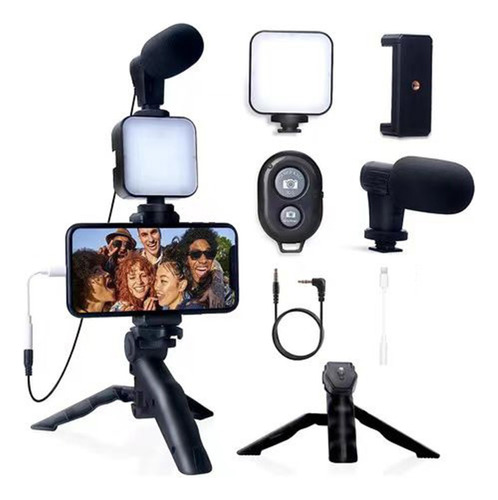 Estabilizador Para Celular Audio Video Camara Con Luz Led