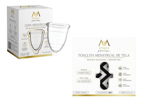 Combo Copa Menstrual + Toallita Reutilizable Vymel