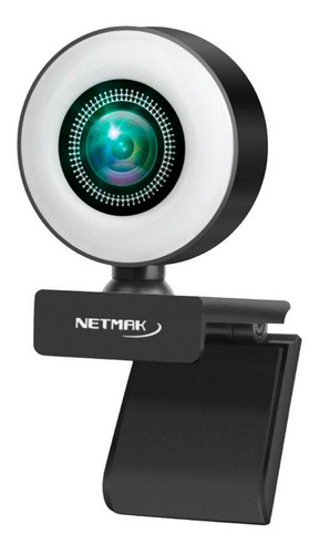 Camara Web Webcam Full Hd 1080p Netmak Con Aro De Luz Y Mic