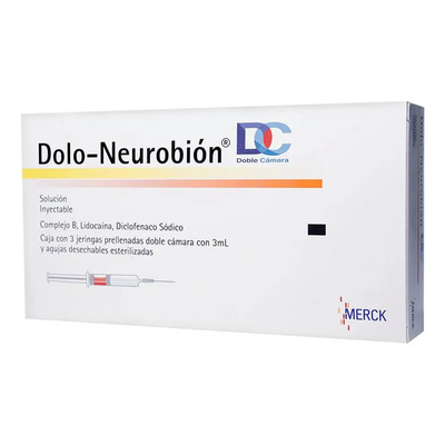 Dolo-neurobion Dc Solución Inyectable, 3 Jeringas Precargadas Doble Cámara 3 Ml | Meses sin interés