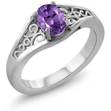 Gem Stone King Purple Amatista 925 Joyas De Plata Esterlina 