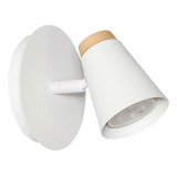 Aplique 1 Luz Blanco C/ Madera Nordico Eleanor Gu10 8001/r1b