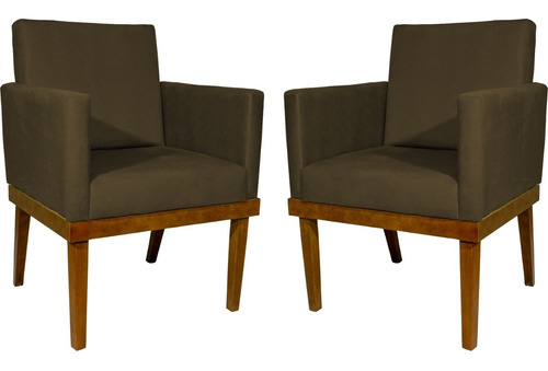 Kit 2 Cadeiras Reforçadas Poltronas Decorativas Divine Cores