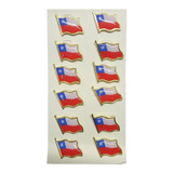 Pack 12 Piocha Pin De Bandera Chilena Metálica