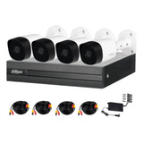 Kit 5 Megapixeles 4 Camaras Bullet Metalicas Y Dvr  H.265+