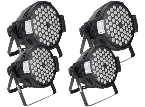 Combo 4 Proton Spot Led Par 64 3 En 1 54 X 3w Maxima Potencia Bañador Envio Premium