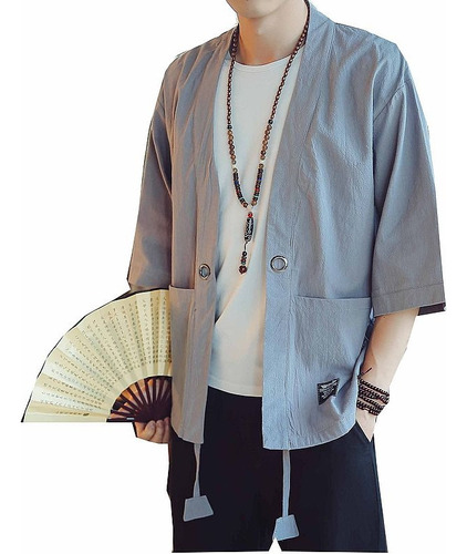 Cárdigan Tipo Kimono Para Hombre Obi Male Yukata Haori S Ura