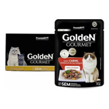 Sachê Golden Gourmet Gatos Adultos Cast Carne 70g Caixa20 Un