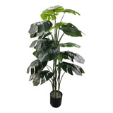 Planta Monstera Artificial De 1.2 Maceta + Musgo De Regalo