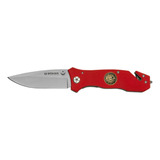 Navaja Tactica Rescate Marca Boker Magnum Fire Brigade Roja