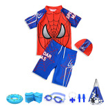 Traje De Baño Spiderman Ropa Para Bebés Niño Sunsuit Uv 50+