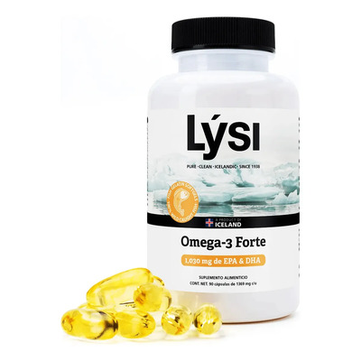 Lysi Omega 3 Forte EPA DHA 1030 mg Cápsulas Aceite Pescado 90 Unidades | MercadoLibre