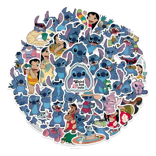 Calcomanias Stickers Pegatinas Lilo Y Stitch Disney 50 Pzs