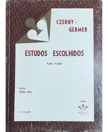 Método Piano Estudos Escolhidos Piano 3º Vol. Czerny Germer