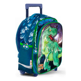 Mochila Escolar Carro Grande Dinosraurios Rex Original Nene Nenes Varones Infantiles Bolso Mochilas Escolares Ruedas Jardin Pulgadas Bolsillos Porta Botella Pvc Reforzada Colgar Con Relieve Primaria