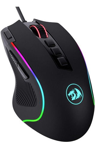 Mouse Redragon M612 Gamer 11 Botones Led 8000 Dpi Negro