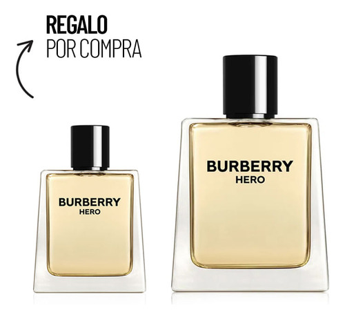 Set Burberry Perfume Hombre Hero Edt 100 Ml + Hero Edt 5 Ml 