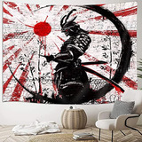 Samurai Japonés Art Decor Tapiz Para Colgar En La Pared Para